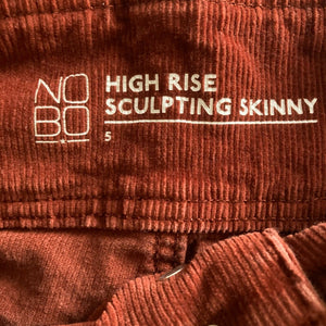 No Boundaries Pants Sculpting Skinny Womens Corduroy Rusted Orange Size 5