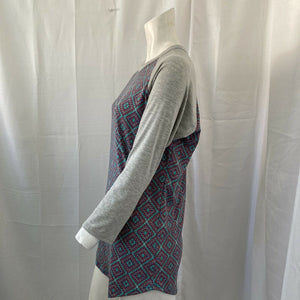 LulaRoe Multicolored Diamond Patterned Long Sleeve Shirt Small