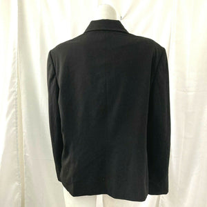 Worthington Works Stretch Seperates Womens Black Zip Front Jacket Size 14