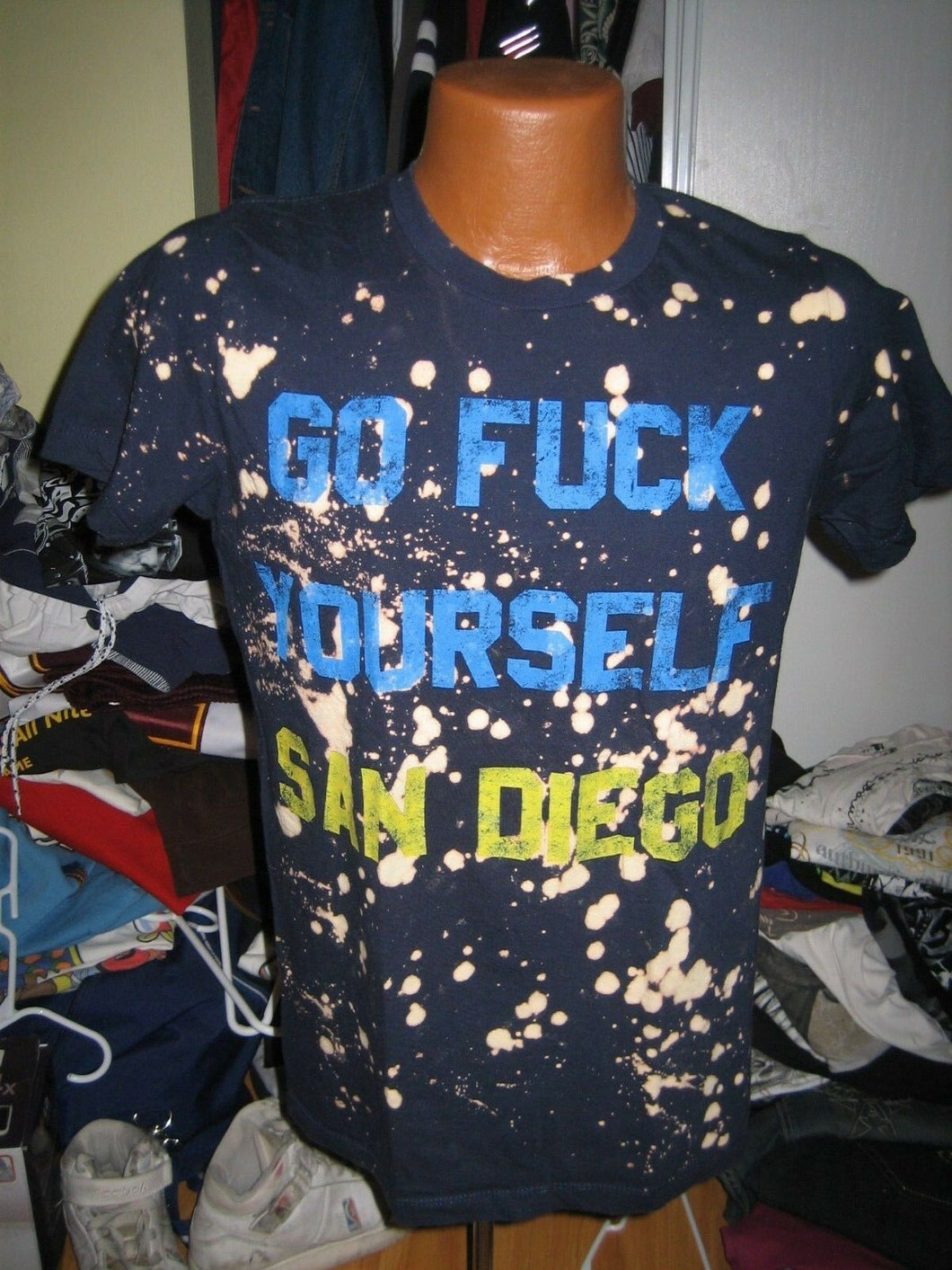 GO F$%K YOURSELF SAN DIEGO SHIRT BY TWO STONED JOKE ANTI CHARGERS FOOTBALL NFL