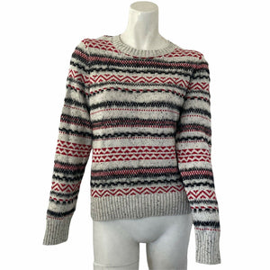 Lucky Brand Sweater Faire Aisle Pullover Multicolor Womens Size XS