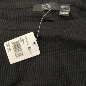RDI Shirt Top Flannel Women’s Black Pullover Size XL