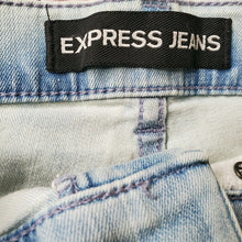Load image into Gallery viewer, Express Jeans Precision Fit Distressed Light Wash Denim Cutoff Shorts Size 2