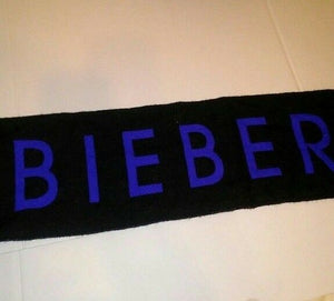 Justine Beiber Believe Black and Blue Neck Scarf