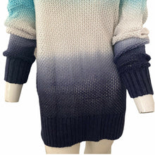 Load image into Gallery viewer, J Crew Sweater Ombré Blue Pullover Women’s Size Medium