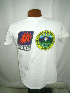 phoenix suns basketball clinic signed x6 shirt adult size S NBA autographed