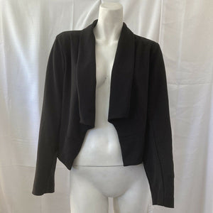 Soho Apparel Womens Black Open Front Blazer Jacket Medium