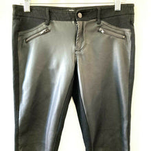 Load image into Gallery viewer, Mossimo Stretch Womens Black Faux Leather Front Pants Size 4