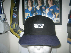 vans baseball hat cap adult one size skater skateboard black blue snapback