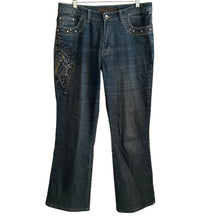 Load image into Gallery viewer, Daniel Jeans Womens Juniors Size 13 14 Beaded Embroidered Stretch