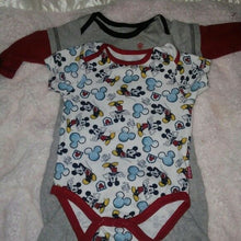 Load image into Gallery viewer, Mickey Mouse Footed One Piece Bodysuit and Shorts 3 Months