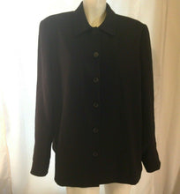 Load image into Gallery viewer, Charter Club Womens Black Plus Sized Button Front Blazer Size 14W