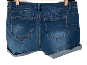 Wax Jeans Shorts Butt I Love You Denim Dark Wash Distressed Small