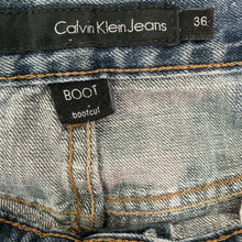 Load image into Gallery viewer, Calvin Klein Jeans Mens Medium Wash Boot Cut Blue Jeans size 36