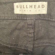 Load image into Gallery viewer, Bullhead Shorts Denim Dark Wash Roll up Women Juniors 3 Black Short Shorts