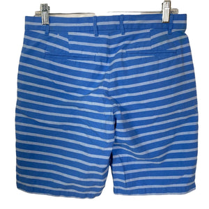 Khakis by Gap Shorts Bermuda Boyfriend Rollup Blue Striped Womens Size 11 13