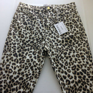 Frame Denim Ali High Rise Cigarette Womens Leopard Print Jeans Size 29