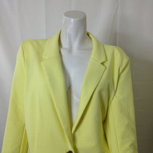 Metaphor Womens Yellow Light Polyester Blazer Large