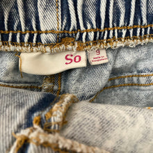 Load image into Gallery viewer, SO Shorts Denim Acid Wash Paperbag Waist Womens Juniors Size 9