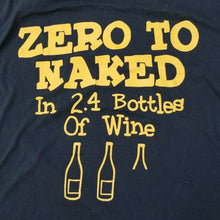 Load image into Gallery viewer, Double Helix Las Vegas Womens Black  Zero To Naked 2.4 Bottles of Wine Tshirt M