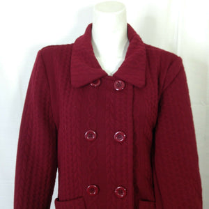 Jon and Anna Womens Maroon Red Long Cardigan Jacket Medium