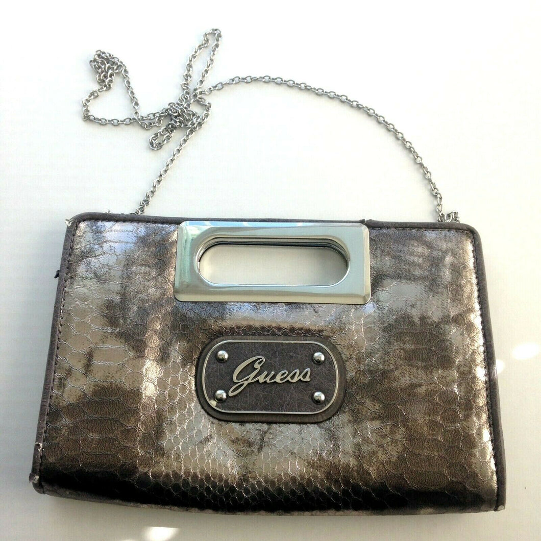 Guess Womens Metallic Clutch and Shoulder Bag Small Medium ME260728