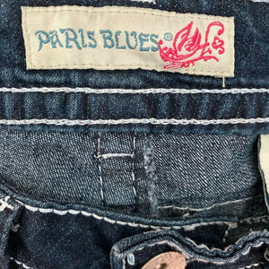 Paris Blue Womens Dark Wash Blue Jeans w Sequins Juniors Size 5