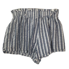 Load image into Gallery viewer, Shein Curve Shorts Womens 3XL Striped Blue White Paperbag Waist