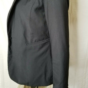 H&M Blazer One Button Womens Black Lined Size 4