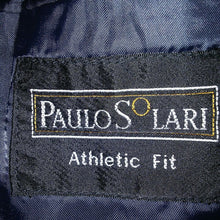 Load image into Gallery viewer, Paulo So Lari Mens Black 100% Wool Double Breasted Athletic Fit Sports Coat