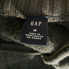 Load image into Gallery viewer, Vintage Gap Lambswool Sweater Gray Mens Pullover Zip Neck Size Medium