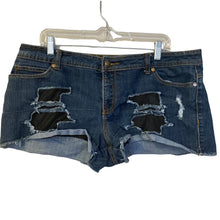 Load image into Gallery viewer, Rocawear Short Shorts Distressed Womens Dark Wash Size Juniors 11 Pius Size