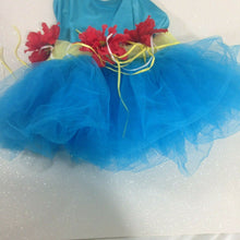 Load image into Gallery viewer, Unbranded Girls Blue and Red One Piece Tutu Dance Costume Xtra Small