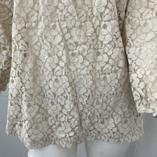 Load image into Gallery viewer, Charter Club Womens Beige Pullover Lace Blouse Size Medium
