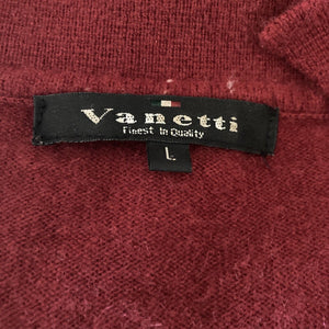 vintage vanetti sweater womens large cashmere blend burgundy