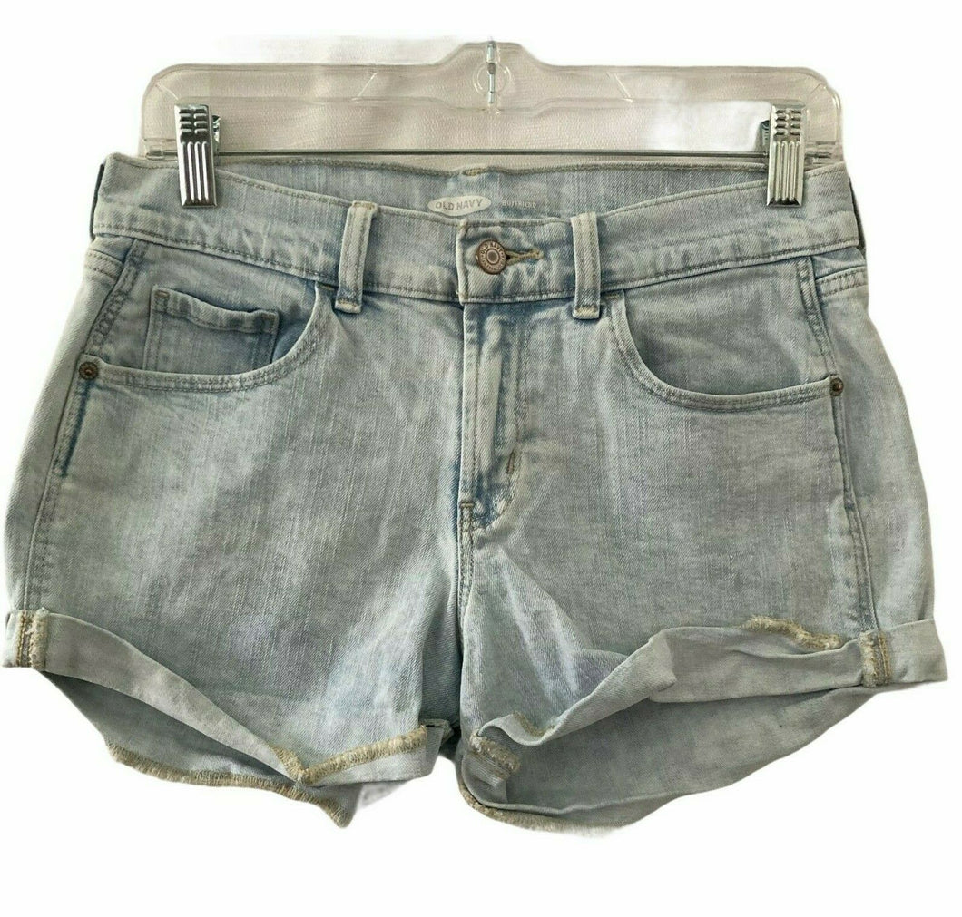 Womens Boyfriend Shorts Old Navy Light Wash Denim Short Shorts Size 2