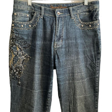 Load image into Gallery viewer, Daniel Jeans Womens Juniors Size 13 14 Beaded Embroidered Stretch