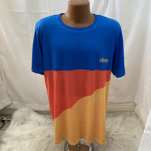 Load image into Gallery viewer, rare Ebay blue yellow orange shirt adult sz L employee open super soft ebay.com