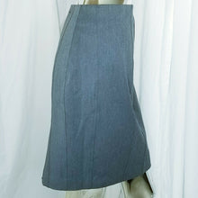 Load image into Gallery viewer, Express Skirt Pleated Charcoal Gray Lined Knee Length Size 12 NWT