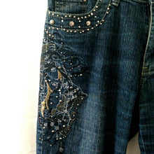 Load image into Gallery viewer, Daniel Jeans Womens Juniors Size 13 14 Beaded Embroidered Stretch