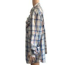 Load image into Gallery viewer, Deschutes Brewery Columbia PFG Shirt Mens XL Blue Plaid Pearl Snap Vented Fishin