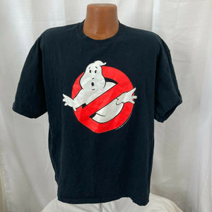 GhostBusters Mens Black and Red T-shirt Size XL 46-48 retro logo ghost busters