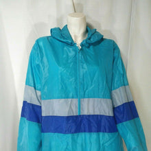 Load image into Gallery viewer, Buzzards Bay Vintage Womens Blue Half Zip Pullover Windbreaker Jacket Large