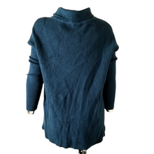 Load image into Gallery viewer, Devotion by Cyrus Sweater Teal Drop Shoulder Oversize Hi-Low Turtleneck Small