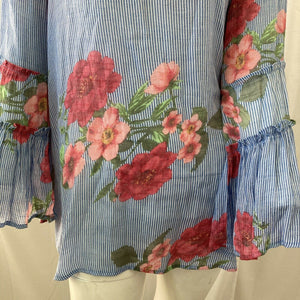 Zak & Rachel Women’s Multicolored Floral Blouse Large