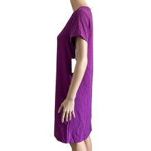 Load image into Gallery viewer, Chelsea28 Dress Purple Crepe Purple Small Short Sleeve Knee Length