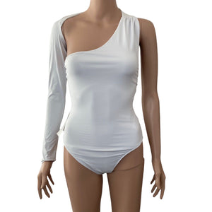 Bardot Bodysuit Womens Small Londyn Cut Out Stretch Orchid White New