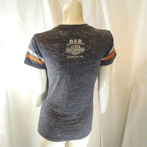 Harley Davidson Womens Gray and Orange Original 1983 T Shirt Small