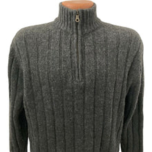 Load image into Gallery viewer, Vintage Gap Lambswool Sweater Gray Mens Pullover Zip Neck Size Medium