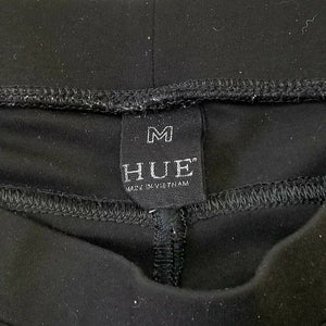 Hue Leggings Womens Black Sequined Pants size Medium